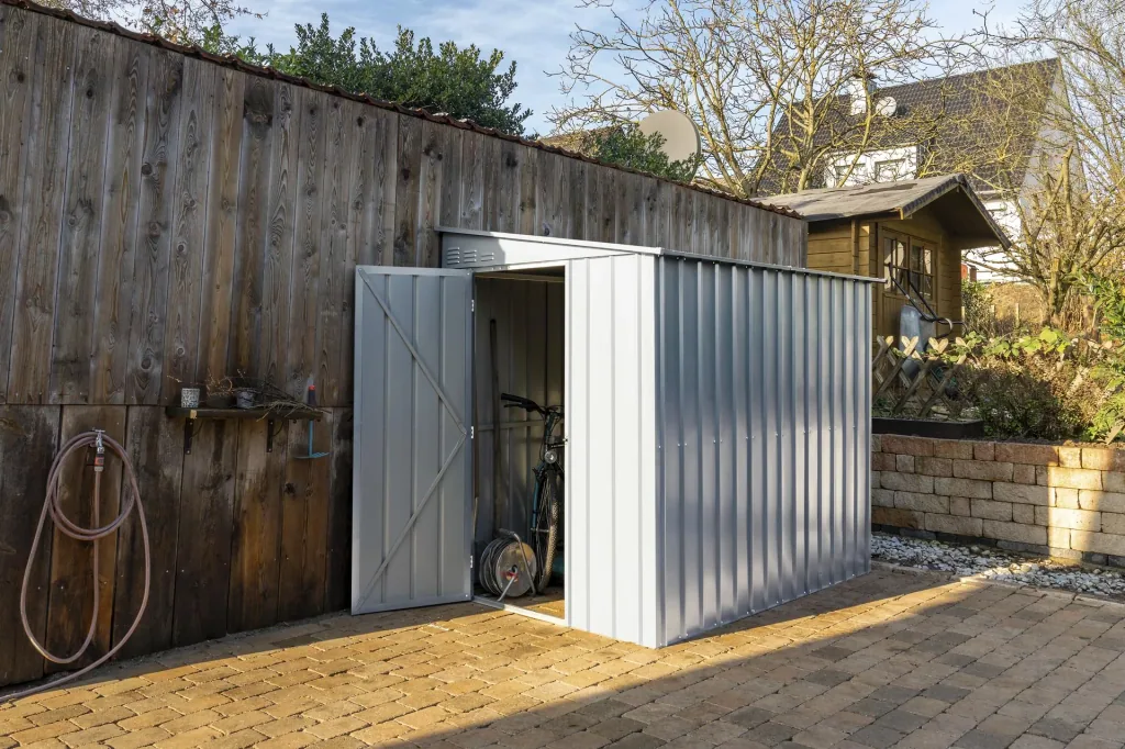 Gerätehaus Wand-Zierde Lean To 58, silber metallic