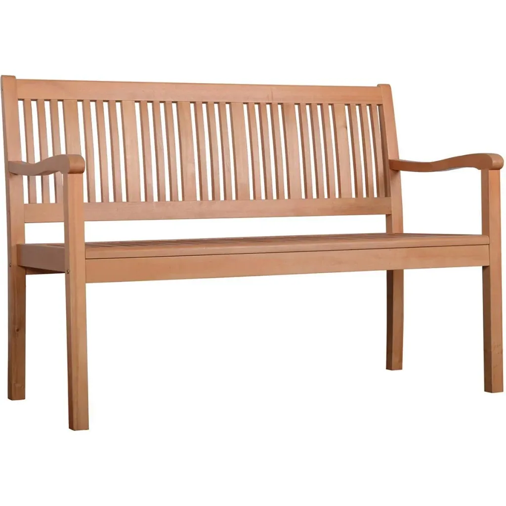 2-Sitzer Gartenbank Holz 126,8 x 62 x 91,3 cm