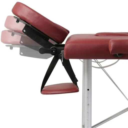 Klappbare Massageliege 3 Zonen mit Aluminiumrahmen (rot)