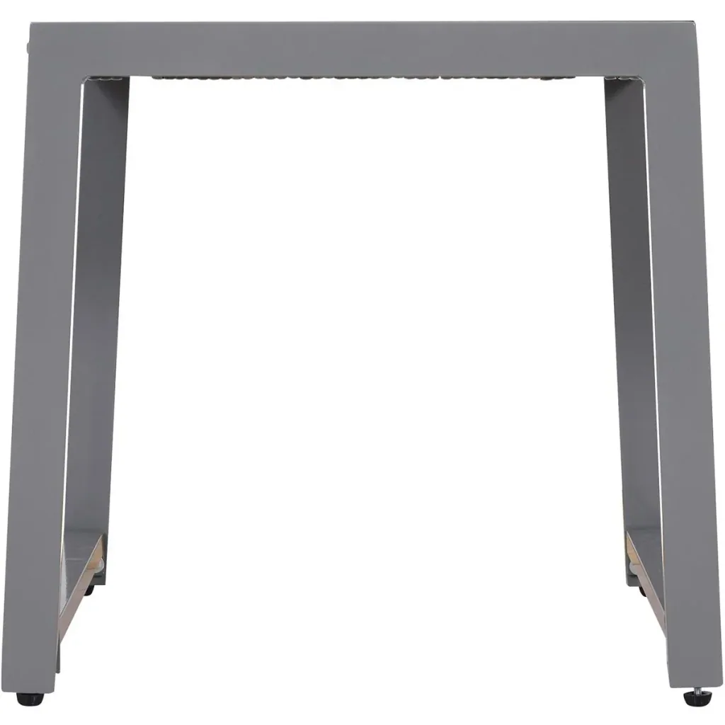 Polyrattan Gartentisch mit Hartglas grau