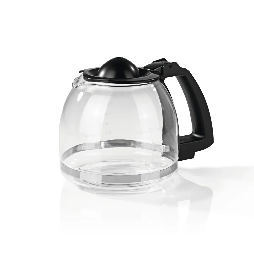 Kaffeemaschine mit Mahlwerk "Fresh-Aroma-Perfect" Edelstahl, 1,25 l Glaskanne, 1000 W