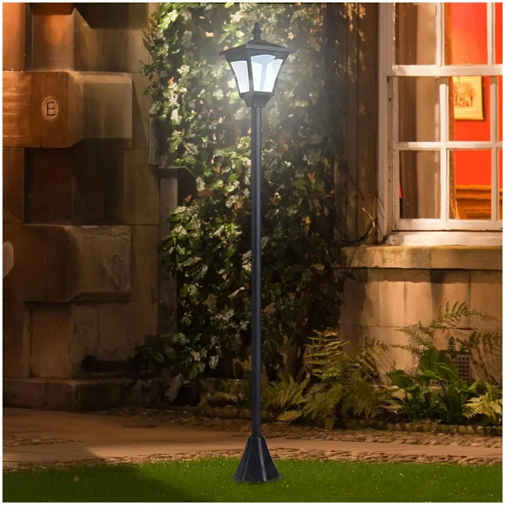 Gartenlaterne Solar Laterne 10 Lumen Schwarz H120cm