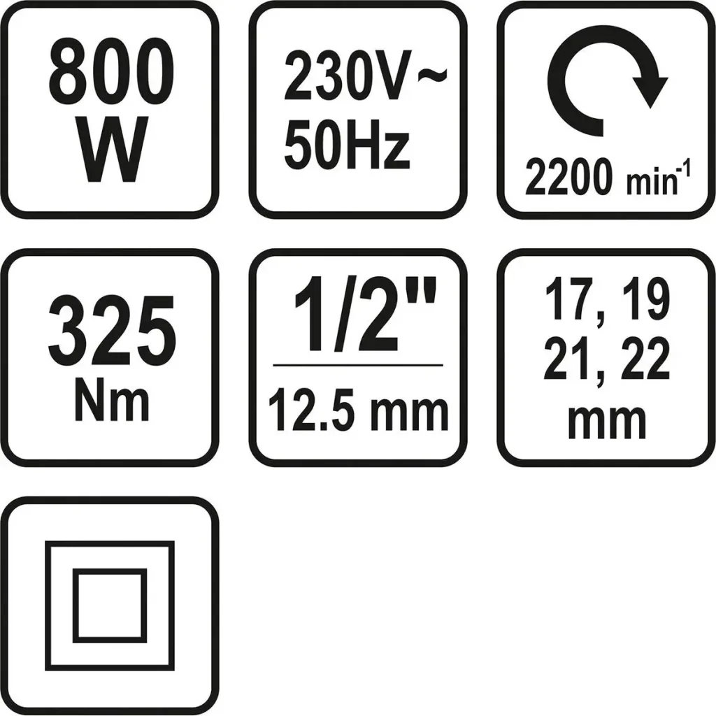 STHOR Elektro-Schlagschrauber - 800W - 325 Nm