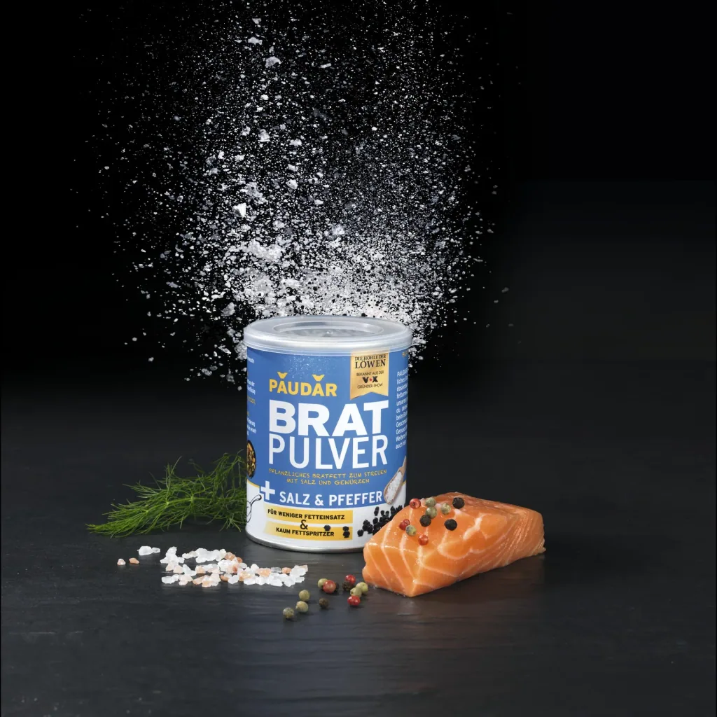Pflanzliches Bratfett-Pulver, „PAUDAR“, mit Salz und Pfeffer, 175 g