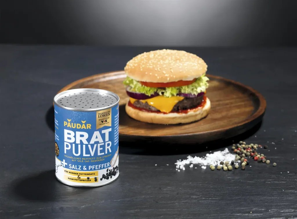 Pflanzliches Bratfett-Pulver, „PAUDAR“, mit Salz und Pfeffer, 175 g