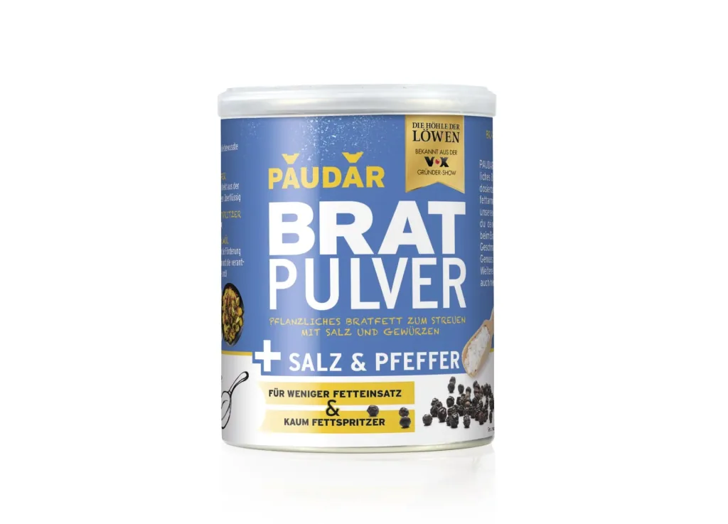 Pflanzliches Bratfett-Pulver, „PAUDAR“, mit Salz und Pfeffer, 175 g