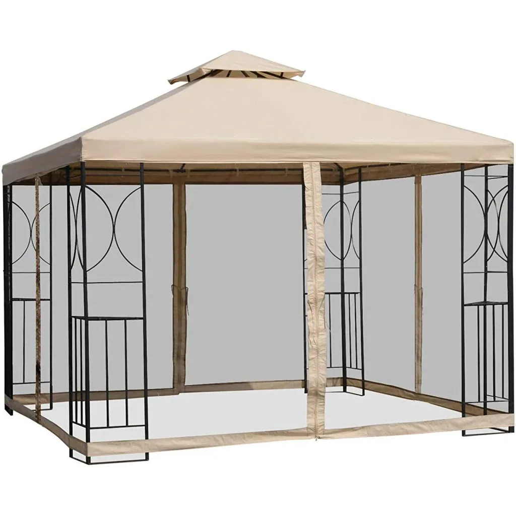 Metallpavillon mit Moskitonetz