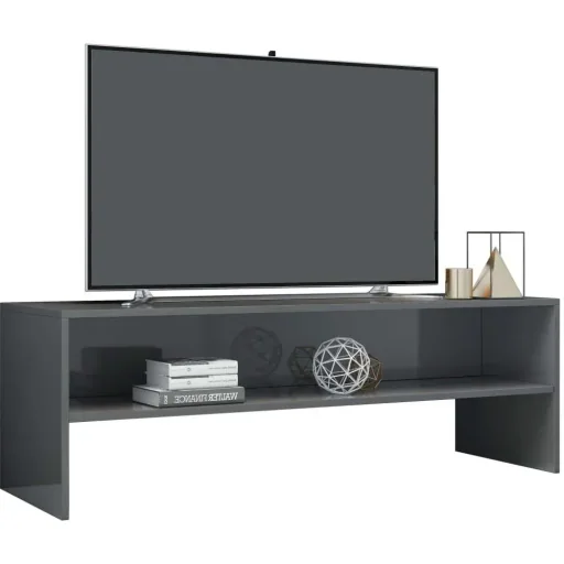 TV-Schrank 120x40x40 cm Spanplatte hochglänzend grau