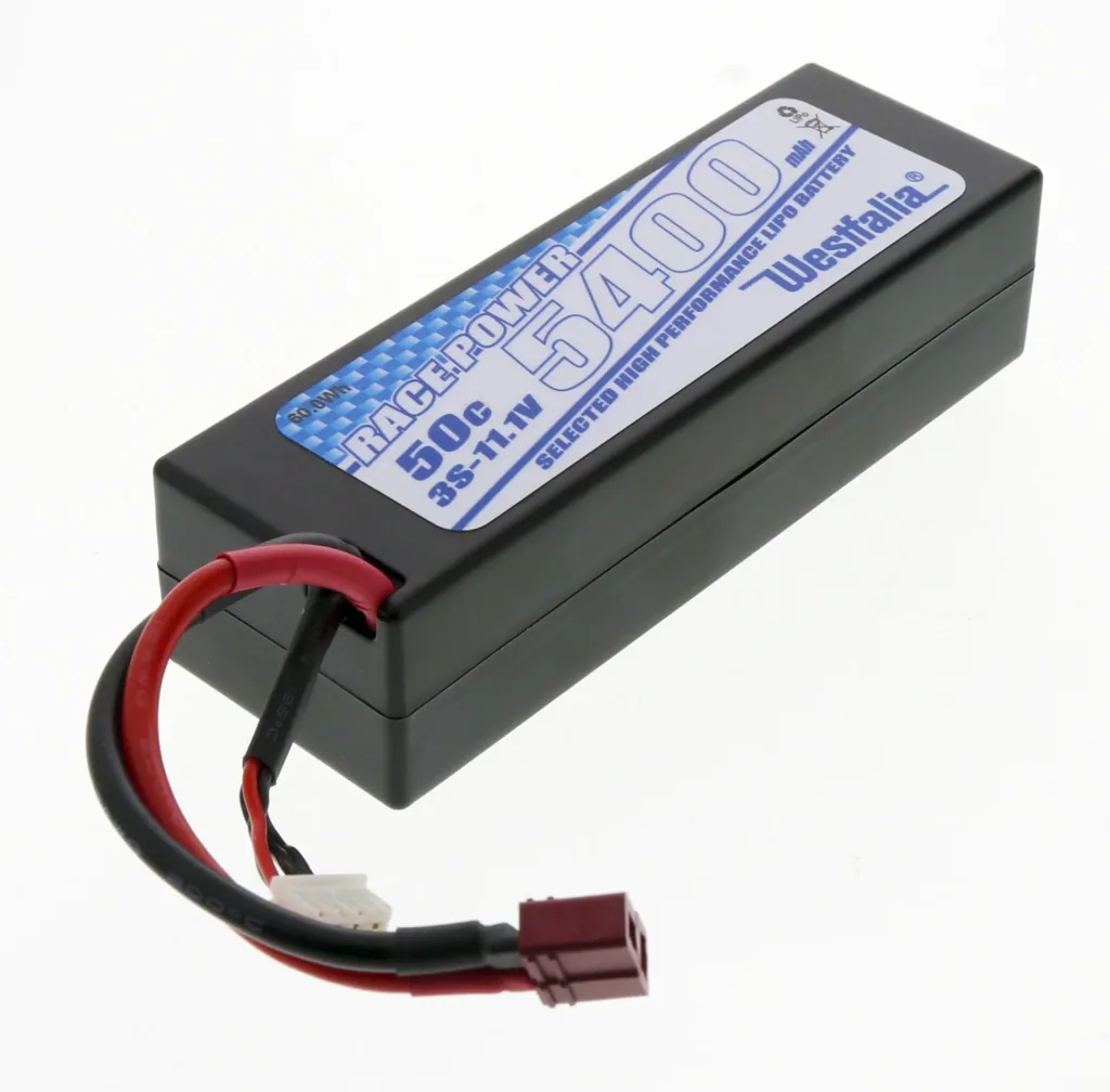 LiPo Akku Power Racing im Hardcase, 3S 11,1V, 5.400 mAh, 50C, T-Plug Stecker
