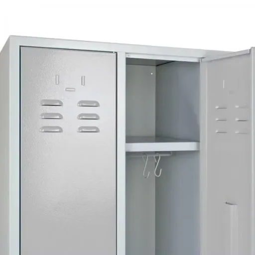 Umkleideschrank Spind RAL 7035, Komplett, 1775 x 600 x 500 mm