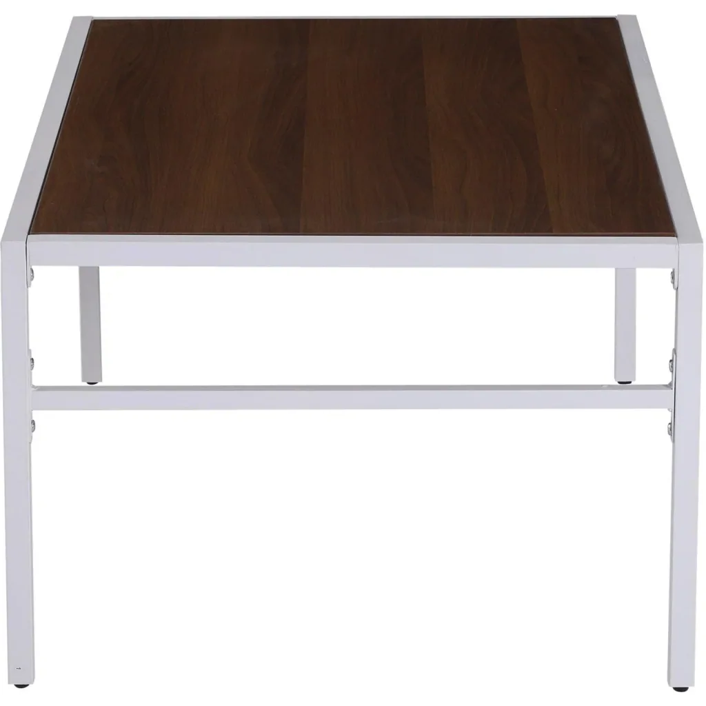 Vintage Couchtisch Beistelltisch Wohnzimmertisch Sofatisch Metallgestell gemasert 106 x 68 x 46 cm