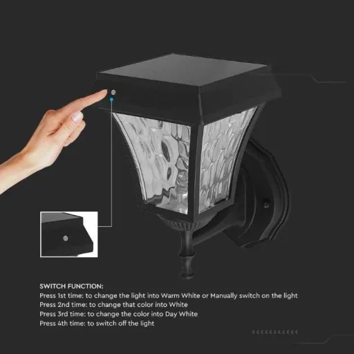 VT-982 Valencia Solar-Wandleuchte Solar-LED-Lampe - 3 Lichtfarben