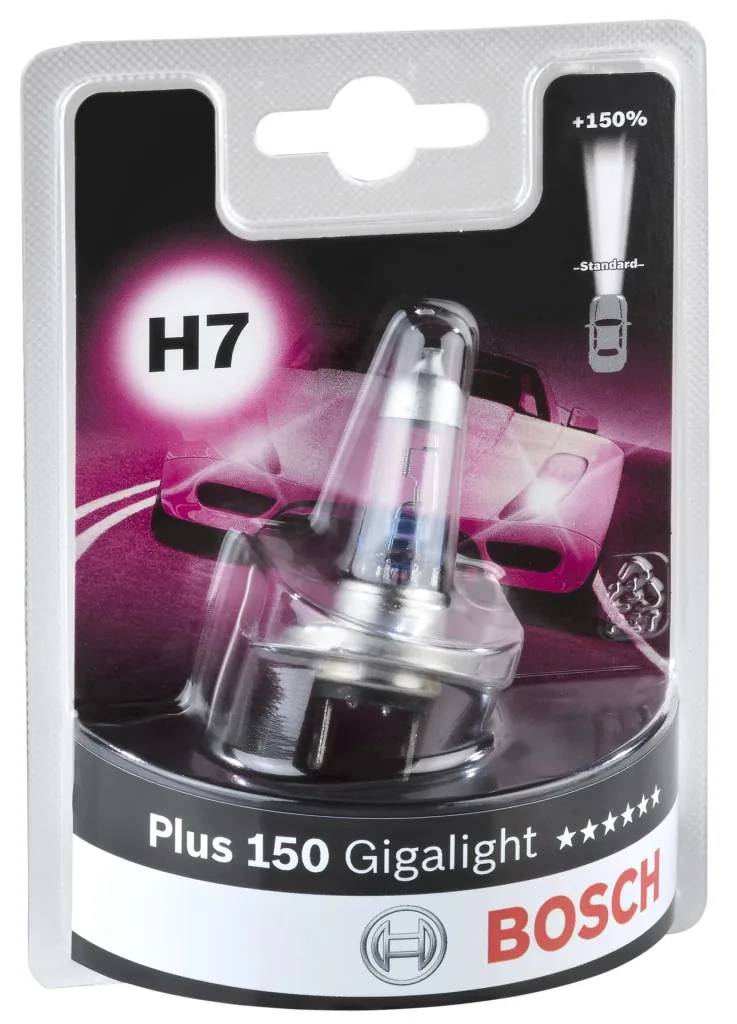Bosch Glühlampe Gigalight Plus 150 - H7 - 12 Volt 55 Watt - Sockel PX26d