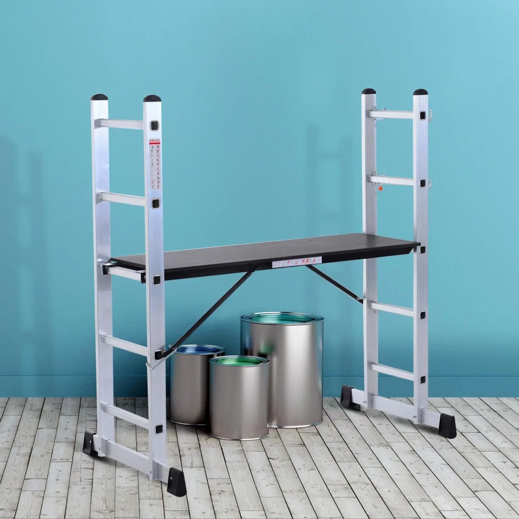 3 in 1 Aluminium-Arbeitsgerüst und Multifunktionsleiter