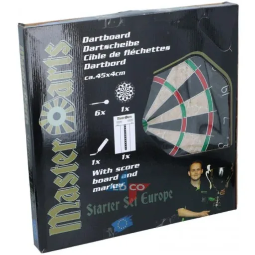 Masterdarts Dartboard Starter Set - inklusive Darts und Anzeigetafel - 5,8 x 45,8 x 37cm