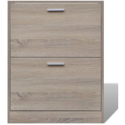 Schuhschrank mit 2 Fachböden Eichenholzoptik
