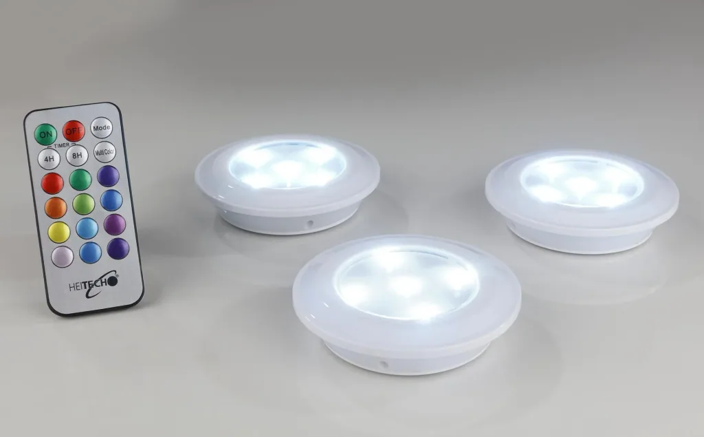 RGB LED-Licht mit Fernbedienung - 3er Set