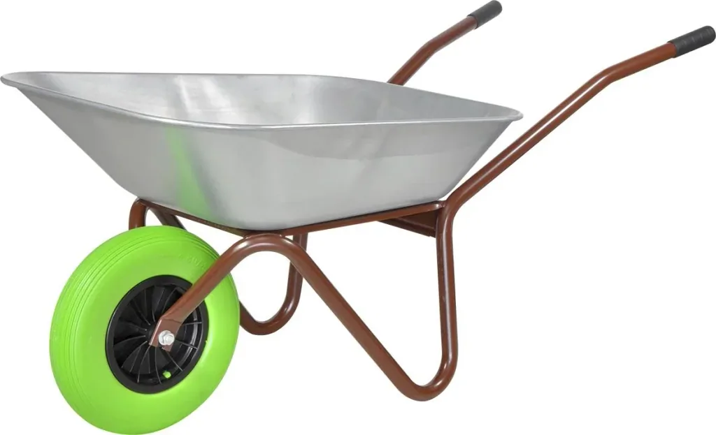 Schubkarrenrad PANNENSICHER - Ø Rad 400 mm, PU geschäumtes Rad, Rollenlager, Felge 75 mm, Achse 20 mm, Tragkraft 100 kg