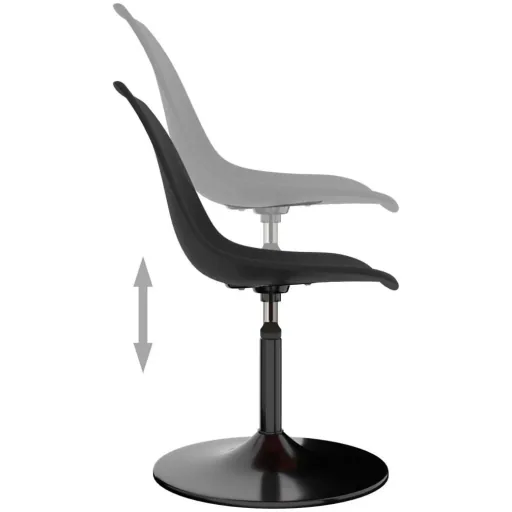 Esszimmerstühle drehbar 2tlg. PP schwarz