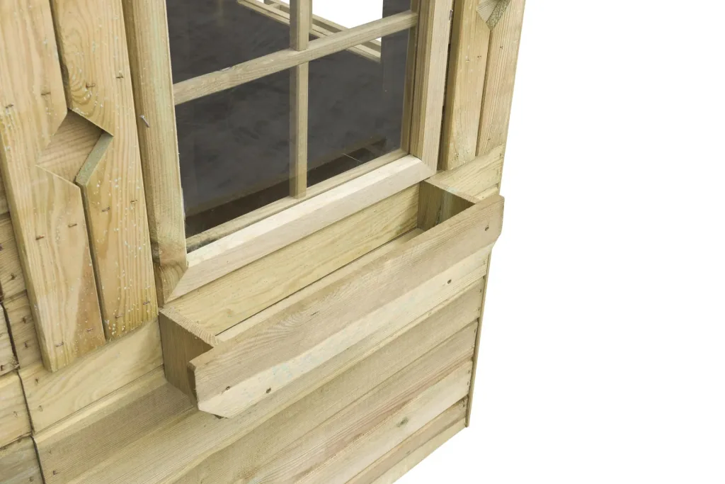 Luxuriöses Spielhaus Milan Holz mit Plexiglasfenstern 2480 mm x 1610 mm x 2510 mm