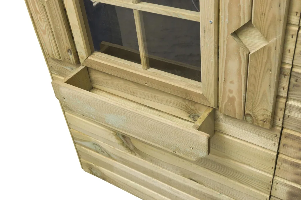 Luxuriöses Spielhaus Milan Holz mit Plexiglasfenstern 2480 mm x 1610 mm x 2510 mm