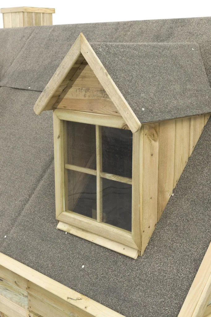 Luxuriöses Spielhaus Milan Holz mit Plexiglasfenstern 2480 mm x 1610 mm x 2510 mm
