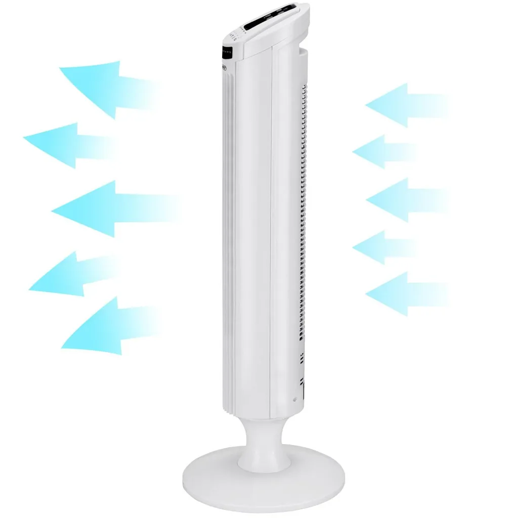 Turmventilator mit Fernbedienung, Turbofuncite & Aromabox weiß