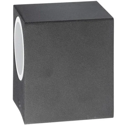 VT-7651SQ Wandleuchte für den Außenbereich - GU10 - schwarz - quadratisch - IP44