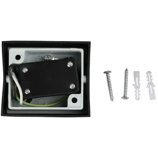 VT-7651SQ Wandleuchte für den Außenbereich - GU10 - schwarz - quadratisch - IP44