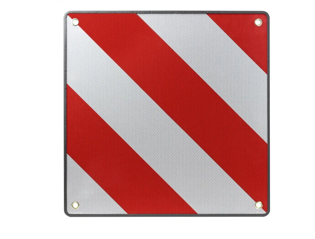 Warntafel für Fahrradträger, 2 in 1, für Spanien & Italien, cas. 50 x 50 cm