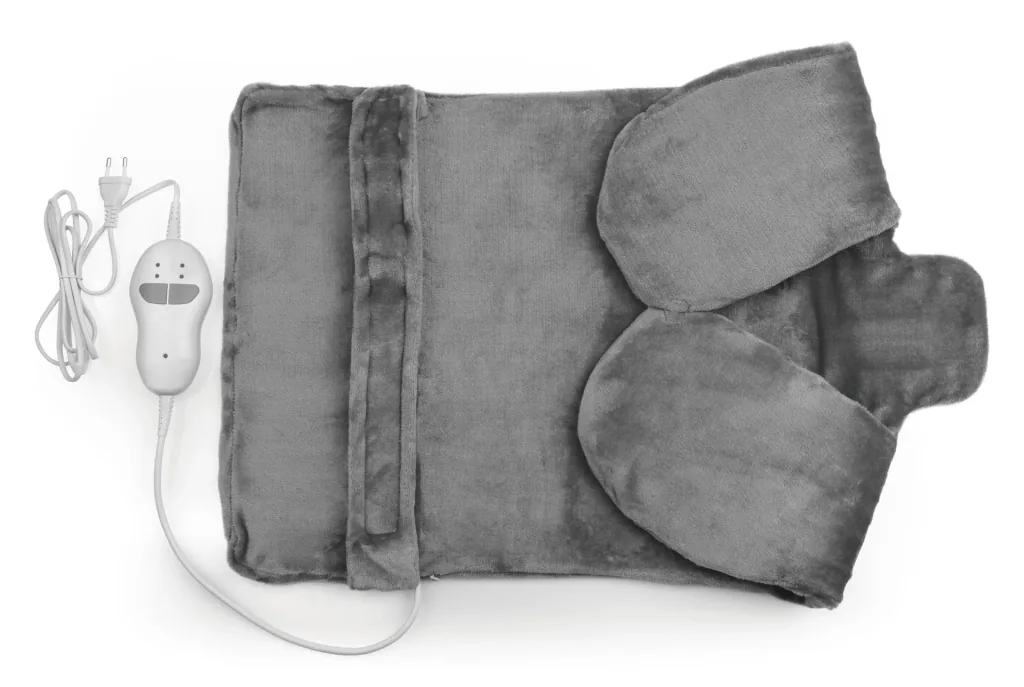 2 in 1 Heizdecke, Massagefunktion, 100 Watt, Grau