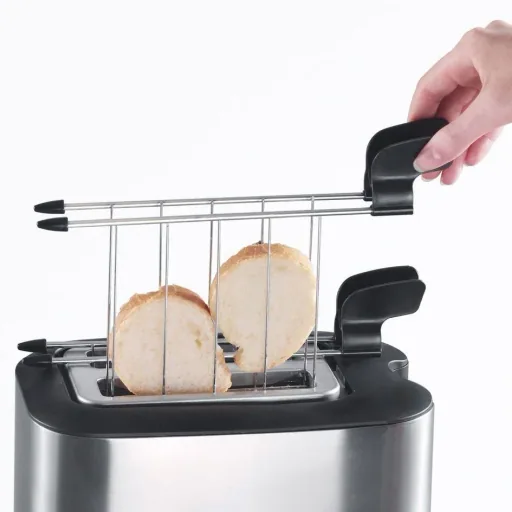 Toaster mit Sandwich-Grill / abnehmbarem Grill - 540 Watt - Silber