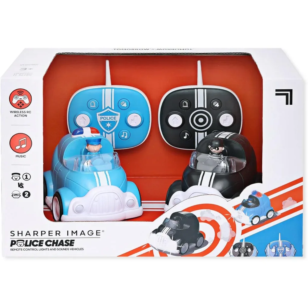 Sharper Image RC-Rennset Polizei und Gauner " " 2 Spieler " " mit Soundeffekten