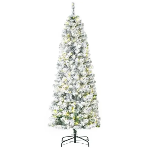 künstlicher Weihnachtsbaum mit LED-Leuchten 60 cm x 60 cm x 180 cm | Aosom.de