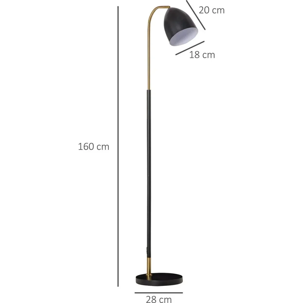 Bogenlampe Stehlampe Wohnzimmer Schirm verstellbar Stehleuchte 40W moderne Bogenleuchte mit E27 Fassung Schirm für Schla