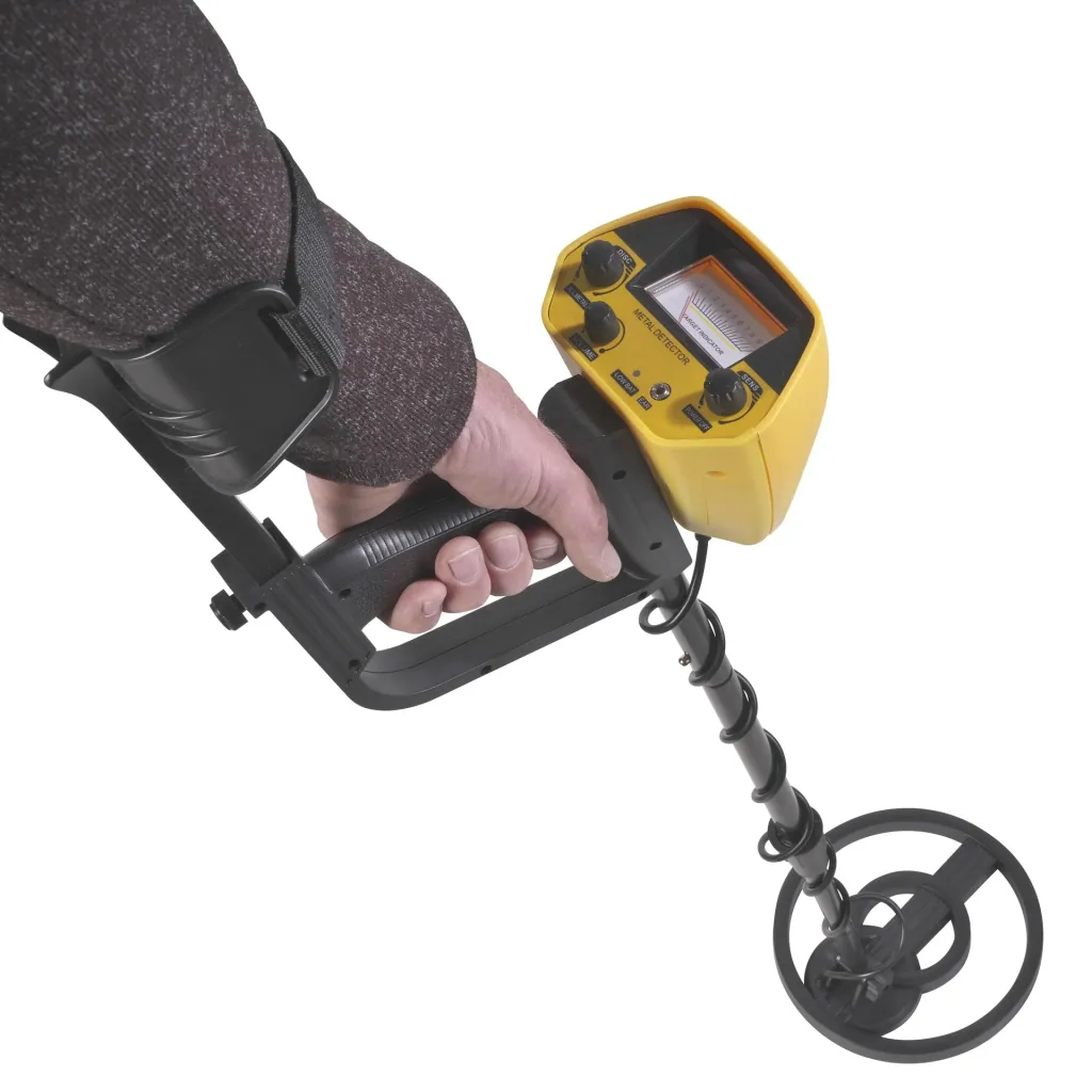 Metalldetektor, Leichtbauweise, 20 cm Suchspule, optische und akustische Anzeige