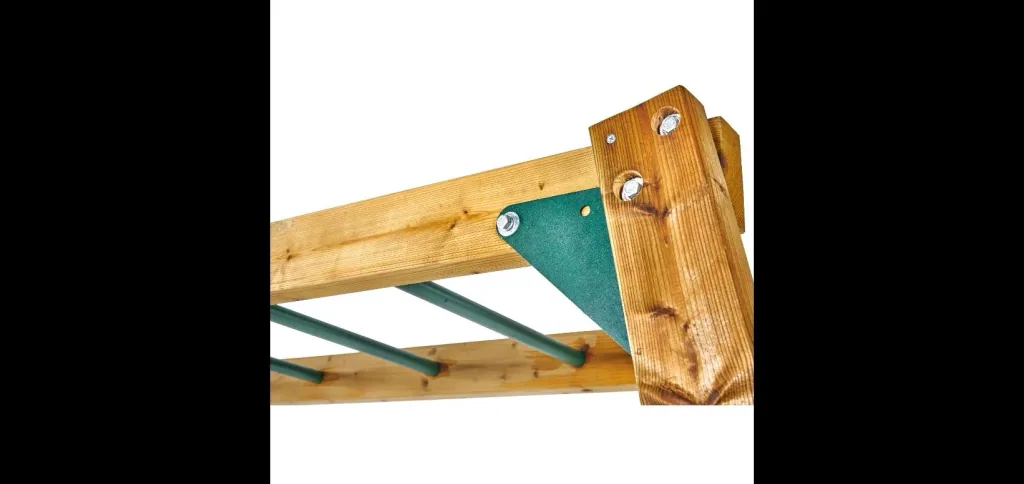 Holz Klettergerüst Monkey Bars, Outdoor-Klettergerüst für Kinder, Kletternetz, Leiter, Monkey Bars
