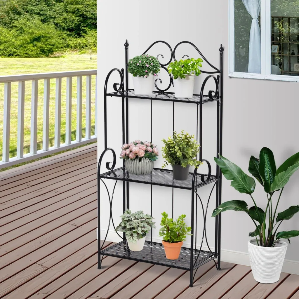 Gartenregal mit 3 Ablagen