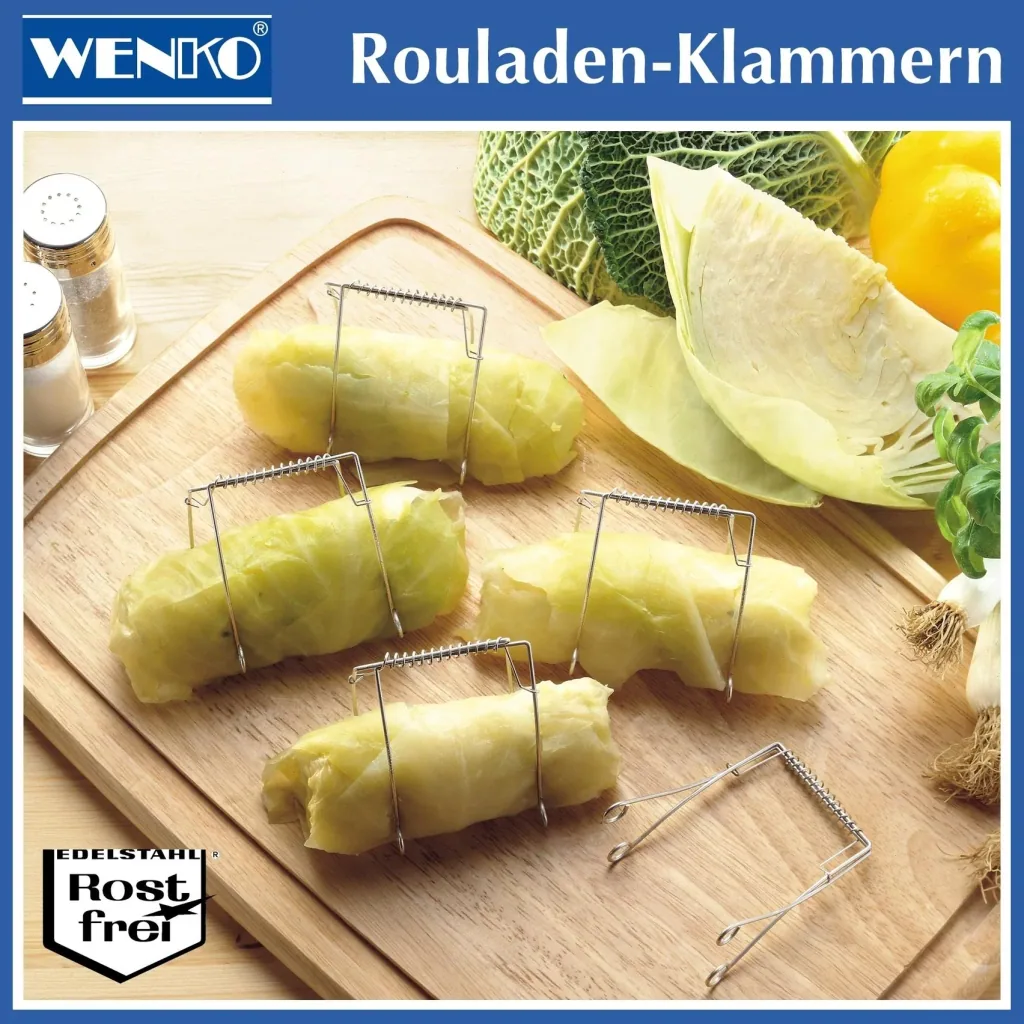 Rouladen-Klammern, Edelstahl, 10er-Set