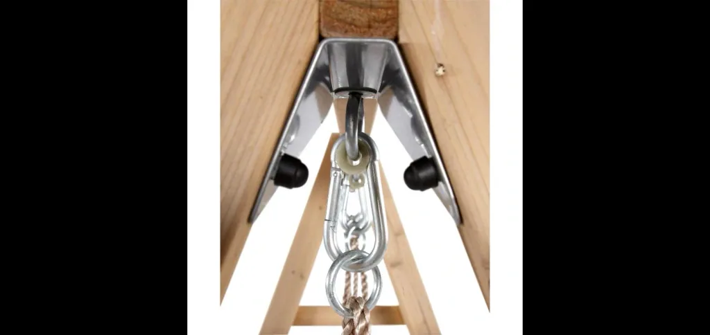 Holz Klettergerüst Tamarin, Outdoor-Klettergerüst für Kinder, Doppelschaukel, Leiter, Rutsche, natur