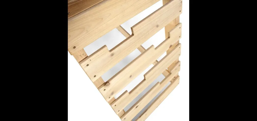 Holz Klettergerüst Tamarin, Outdoor-Klettergerüst für Kinder, Doppelschaukel, Leiter, Rutsche, natur