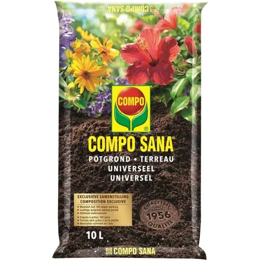 Sana 4 Stück 10L Blumenerde - Universal - 100 Tage Betrieb