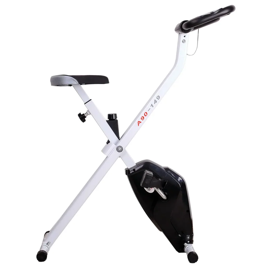 Faltbarer Heimtrainer Gymnastikfahrrad, schwarz