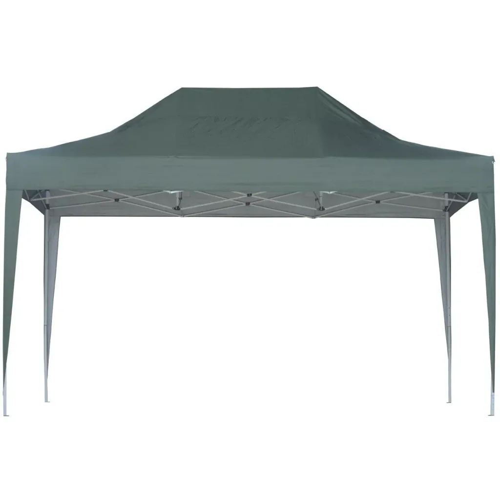 Faltpavillon 3x4.5m Grün Pavillon Faltzelt Partyzelt Gartenzelt Metall