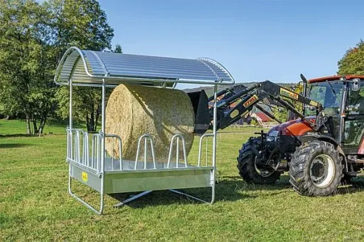 Compact Viereckraufe mit Palisadenfressgitter und Trog