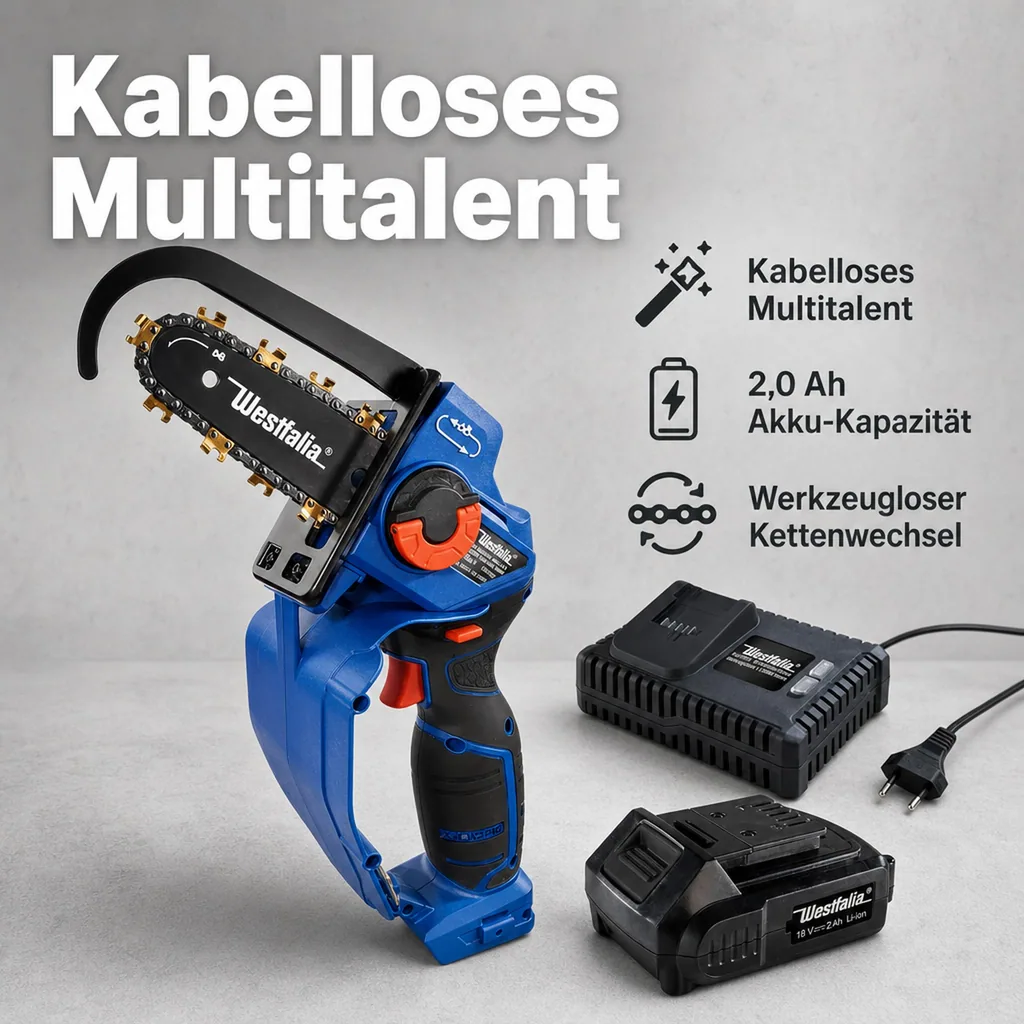 X-Saw-Pro Powersäge-Set, inklusive 18V Akku 2,0 Ah und Schnellladegerät