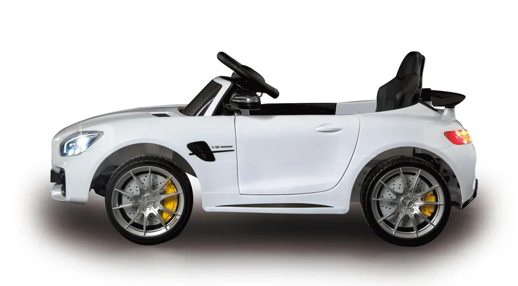 Ride-on Mercedes-Benz AMG GT R für Kinder, 2,4 GHz, 12 Volt, Weiß