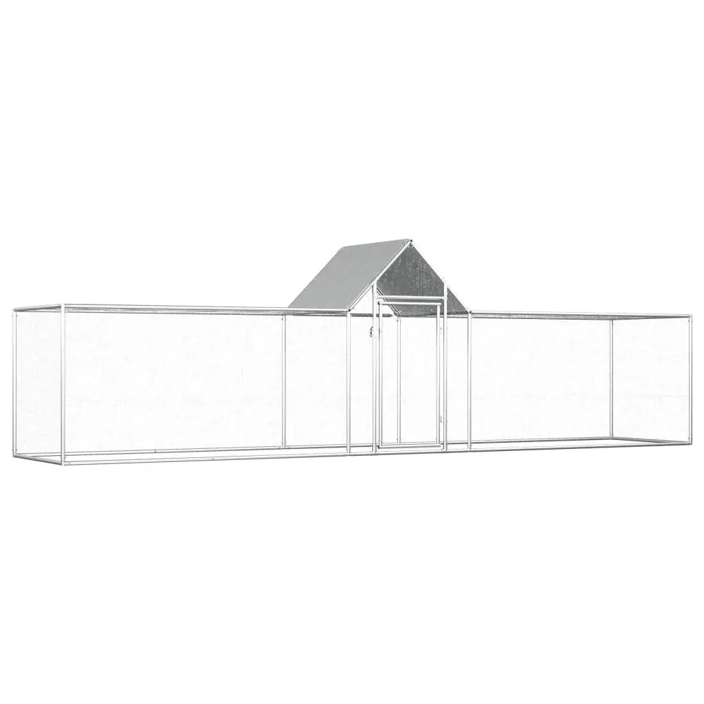 Hühnerstall 5x1x1,5 m Stahl verzinkt