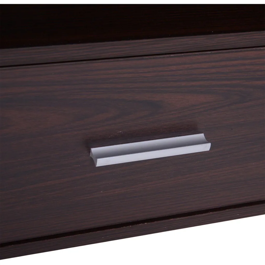 Fernsehtisch TV-kommode Unterschrank 2 x Schublade Holz Dunkelkaffee 120 x 39,5 x 60,5 cm