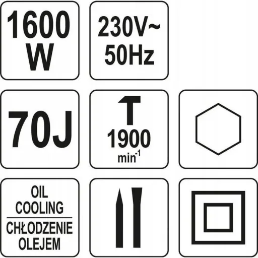 Aufbrech-/Abbruchhammer 5W30 | 1600W | 230V | 70J | Ölgekühlt